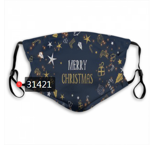 2020 Merry Christmas Dust mask with filter 2->mlb dust mask->Sports Accessory